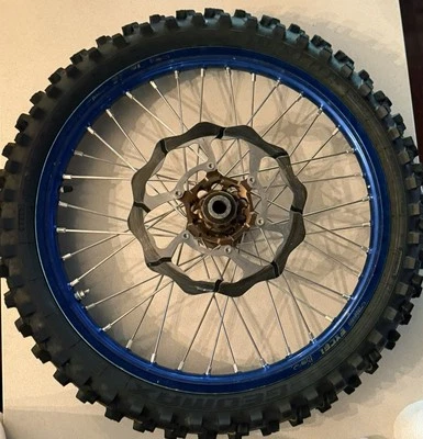 Roda dianteira Yamaha YZ250F 2019-25 (USADA) (AZUL), cubo de tarugo EZE, Galfer Disc Inc - Imagem 1 de 3