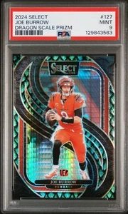 Panini Select Joe Burrow Premier Level Dragon Scale 2024/81 #127 PSA 9 - Imagen 1 de 2