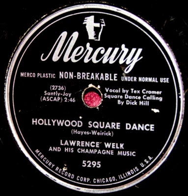 Lawrence Welk Hollywood Square Dance  Lora-Belle Lee 78 PLAY GRADED Fully Tested - Image 1 of 4