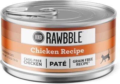 BIXBI-RAWBBLE BIXBI Rawbble Shredded Chicken Pate Recipe Cans – 2.75 Ounce Cans, Case of 24