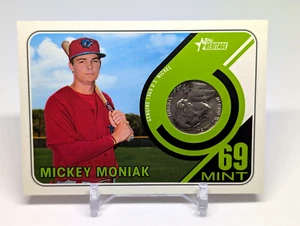 Mickey Moniak 2018 Topps Heritage Minors '69 NEUWERTIG NICKEL MÜNZE RELIKT #'D/99 - Bild 1 von 10