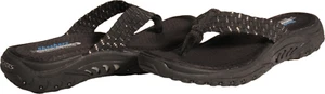 Skechers Reggae - Stir It Up Womens Thong Sandal Black / Silver US Size 6 - Picture 1 of 3