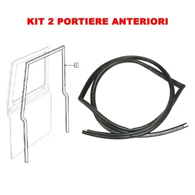 SET KIT 2 GUARNIZIONE PORTE ANTERIORI DX SX PER LAND ROVER DEFENDER DAL 1983 - Immagine 1 di 2