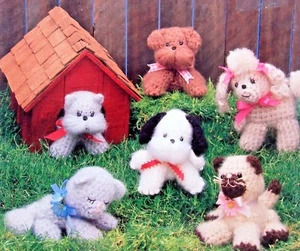 Hot off the Press PUPPIES & KITTENS Crochet Pamphlet 1987 - Saxton Nelson - Picture 1 of 2