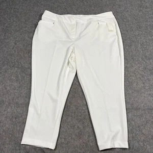 Cato Women's Ankle Pants Size 22/24WP White Mid Rise Pull On Business Career - Picture 1 of 7
