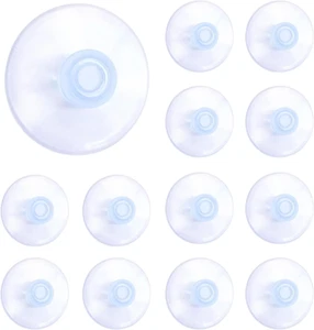 12Pcs Suction Cup Glass Suction Pads 40Mm Clear PVC Plastic Sucker Pads without - Picture 1 of 7
