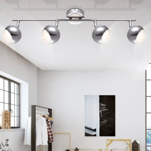 Lampada Da Soffitto LED Regolabile In Cromo Per Soggiorno E Sala Da Pranzo - Foto 1 di 3