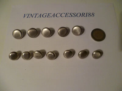 BOTTONI METALLO SET GIACCA 2 MISURE COLOR ARGENTO SATINATO 1,5 - 1,8 CM VINTAGE - Immagine 1 di 4