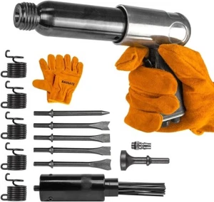 Kit de cincel de aire de barril de 220 mm de largo BAUSATZ con cinceles de 5 piezas escalador de aguja en - Imagen 1 de 5