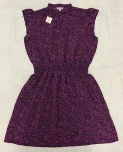 NWT Juicy Couture Pull On Pink Floral Fit/Flare Knee Length Lightweight Dress - Picture 1 of 9