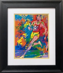 LeRoy Neiman "Gunlap Runner" FRAMED Art Print Runing Olympics Marathon Race - Picture 1 of 3