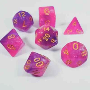 Juego de 7 dados Princess Power RPG poliédrico DnD mazmorras dragones Pathfinder d20 - Imagen 1 de 3