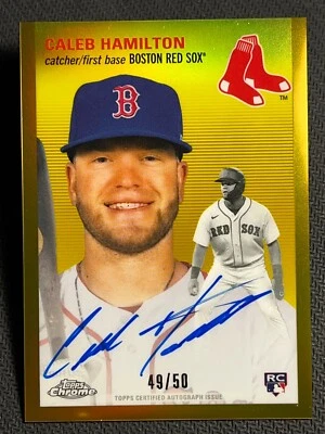2023 Topps Chrome Platinum GOLD REFRACTOR ROOKIE AUTO Caleb Hamilton 49/50 - Image 1 of 3