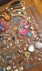 Vintage to Modern Parts Repair Crafts Mixed Jewelry Lot 2.9 Lbs charms pendants