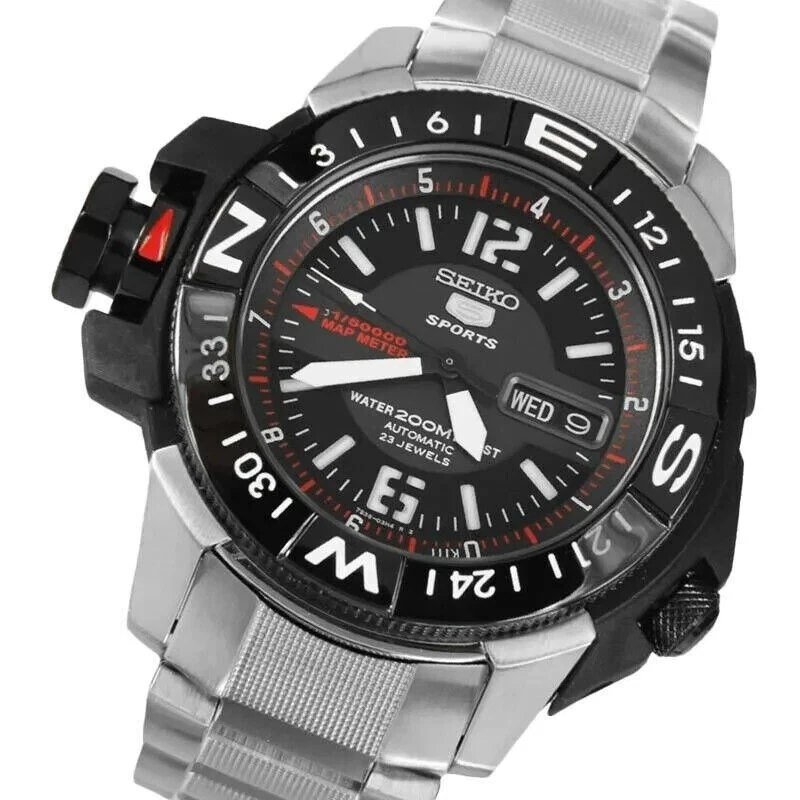 Seiko 5 Sports Men's Black Watch - SKZ229K1