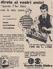 V5175 Scuola Radio Elettra Torino - 1958 Advertising Age - Vintage Advertising