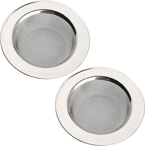 2 PCS Stainless Steel Kitchen Sink Strainer 4.5" Diameter, Metal Fine Mesh Kitch - Picture 1 of 3