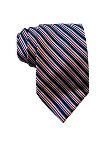 Axcess Neck Tie 4" Wide 60.5" Long Multicolor 100% Imported Silk Striped - Picture 1 of 8