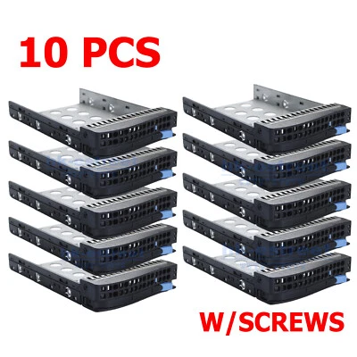 LOT OF 10 For Supermicro 3.5" LFF SAS SATA Hard Drive Tray Caddy 01-SC93301 - Image 1 of 4
