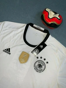 ADIDAS GERMANY BALL Size 1 Home White JERSEY 2014 World Cup CHAMPIONS Sz. XL LOT - Picture 1 of 12