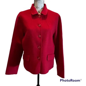 Pendleton Wool Blazer Jacket Size Large Ruby RED NWOT Soft Workwear Office - Picture 1 of 10