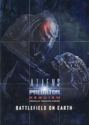 Alien vs Predator Requiem Battlefield on Earth Puzzle Chase Card Set B-1-B-9 - Image 1 of 2