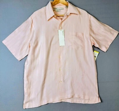 Camisa Mujer Rosa Abotonada Perry Ellis Nueva Con Etiquetas Rosa Mediana Nueva con Etiquetas 100% Seda Foto 1 de 4