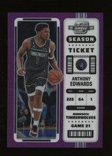 2022-23 Panini Contenders Optic Anthony Edwards Pink Prizm 7/15