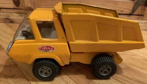 Vintage 1970's TONKA 9 Inch Orange Pressed Steel Dump Truck Collectible Good! - Picture 1 of 11