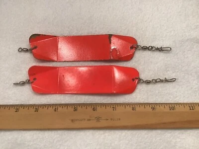 2 RARE Trolling Dodgers/Flashers by Alderton Tackle Co. - 1 Used And 1 NOS - Image 1 of 3