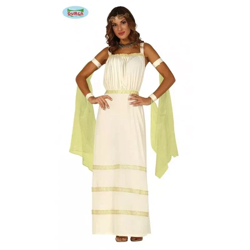 COSTUME CARNEVALE DEA GRECO ROMANA VESTITO DONNA DIOSA TAGLIA 38-40 GUIRCA