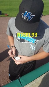 Béisbol Brendan McKay Tampa Bay Rays firmado por Manfred Rawlings ROMLB automático PRUEBA - Imagen 1 de 3