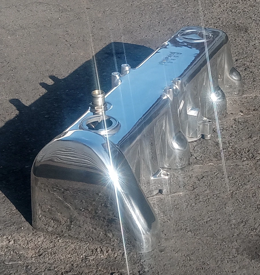 POLISHED Mercedes om617 300 T D C S  Valve Cover w123 w116 126 - Image 1 of 1