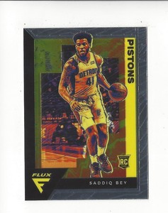 2020-21 Flux #212 Saddiq Bey RC Rookie Pistons 