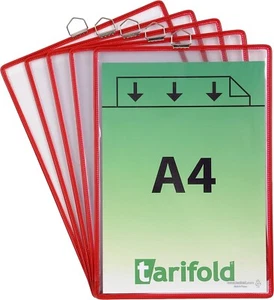 Tarifold A4 para cargar bolsillo rojo (5 unidades) - Imagen 1 de 1