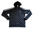 Adidas 3 Stripe Full Zip Hoodie - L - Black - BK4063