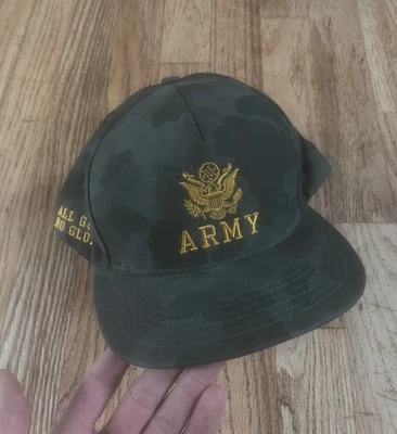 Supreme S/S 12 Army 5 Panel SnapBack Hat No Guys No Glory Camo - Image 1 of 4