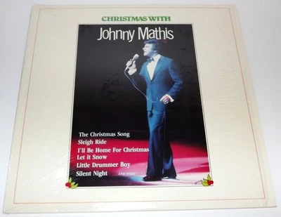 Johnny Mathis Christmas With Johnny Mathis 1985 CBS LP Record P 18766-In Shrink - Image 1 of 4