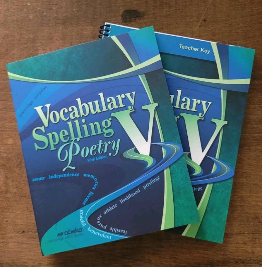 Abeka 11th Grade: Vocabulary, Spelling, Poetry V  Workbook And Teacher Key - Image 1 of 1