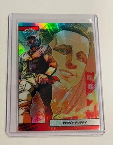 BROCK PURDY 2024 Leaf Metal Chrome RED ANIME NATION #21/25 SAN FRANCISCO 49ERS - Picture 1 of 2