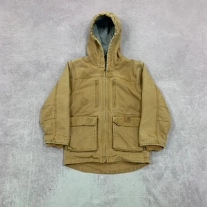 Kids Carhartt Jacket zip up hooded thick jacket with embroidered logo 7/8 yrs - Picture 1 of 5