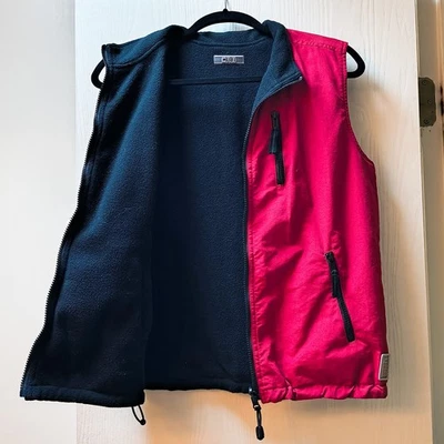 Chaleco Mediano Reversible Rojo Rompevientos/Negro Polar Polar Polar Bolsillos con Cremallera CRB Foto 1 de 4