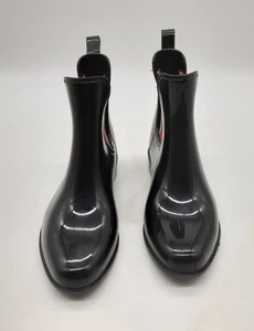 Ralph Lauren Tally II Chelsea Rain Boots Women Size UK 6 Black Rubber Waterproof - Picture 1 of 6