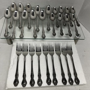 27 Pcs Ekco Eterna Beaumont Stainless Steel Flatwares Made In Japan - Picture 1 of 11