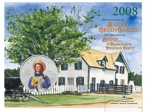 2008 CANADA 25 cent Anne of Green Gables coloured quarter - 100th anniversary - Picture 1 of 7