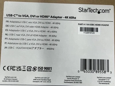 StarTech USB C to HDMI DVI VGA Video Adapter 118USBCHDMIVGADVI - Image 1 of 4