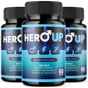 (3 Pack) Hero Up for Men Advanced Max Formula Vitamin Supplement 180 Capsules - Picture 1 of 9