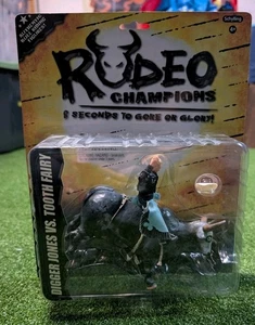 rodeo champions Digger Jones Vs Tooth Fairy Action Figure Rider & Bull Schylling - Picture 1 of 2