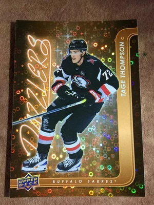 TAGE THOMPSON 2024-25 UD Ser 2 Hky ORANGE Dazzlers #DZ-72 Buf Sabres Retail Only - Image 1 of 2