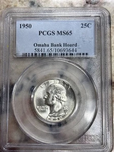 1950 P Quarter Dollars Silver Coinage PCGS MS-65 - Picture 1 of 2
